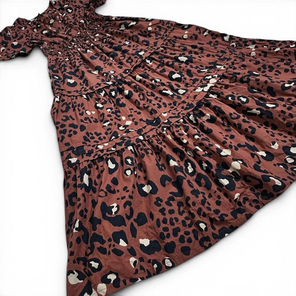 Anthropologie Somerset Maxi Dress Sz S Leopard Print Pockets - Picture 10 of 12